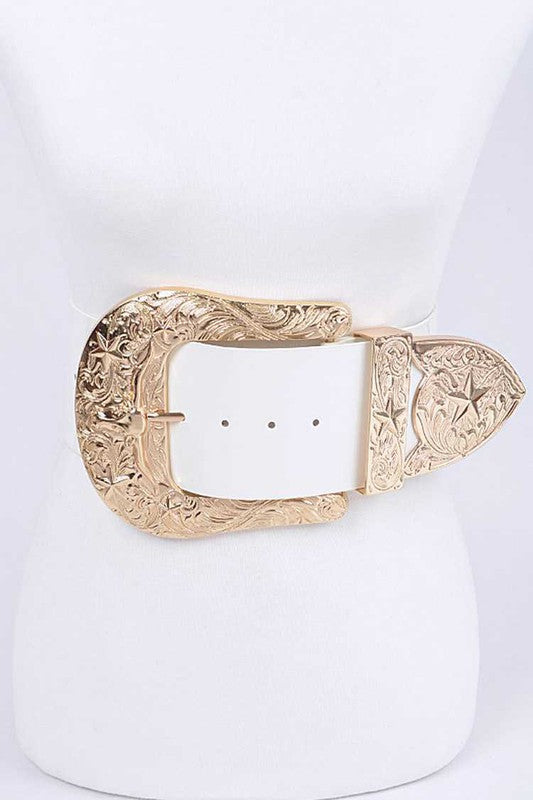 Plus Size Iconic Buckle Statement Belt | 5 Colors