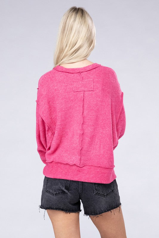 Pull surdimensionné Hacci en mélange brossé