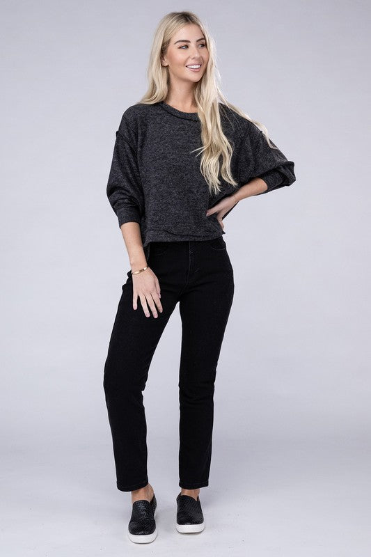 Pull surdimensionné Hacci en mélange brossé