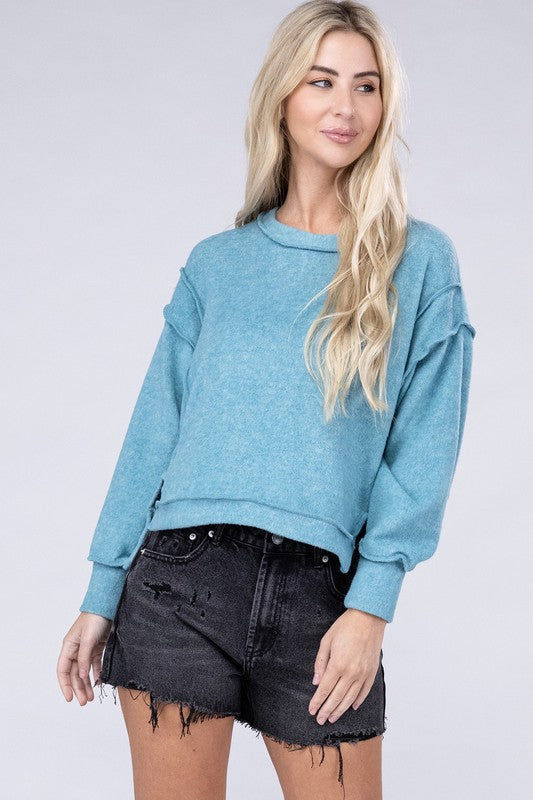 Pull surdimensionné Hacci en mélange brossé