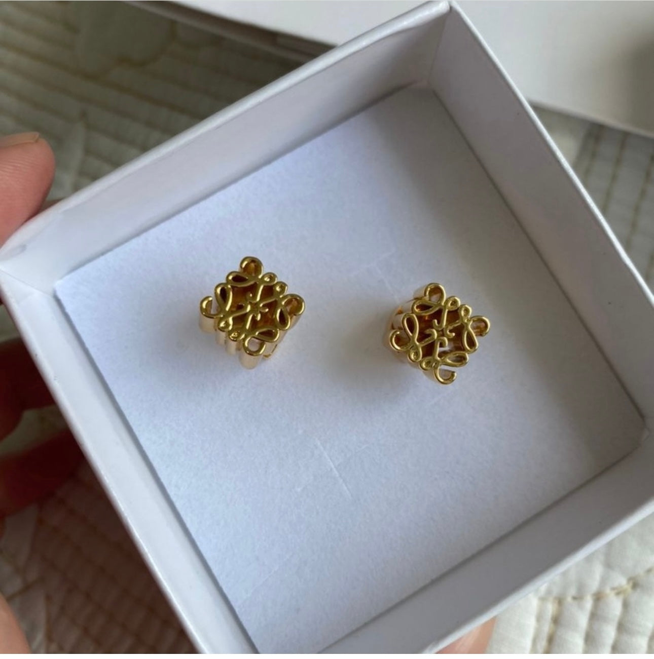 Loewe Anagram Stud Earring