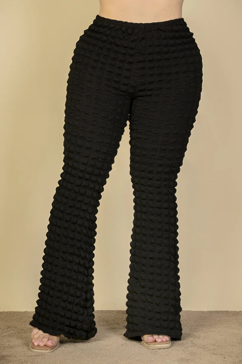 Pantalones acampanados con efecto burbuja (3 colores)
