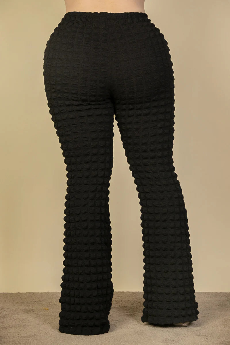 Pantalones acampanados con efecto burbuja (3 colores)