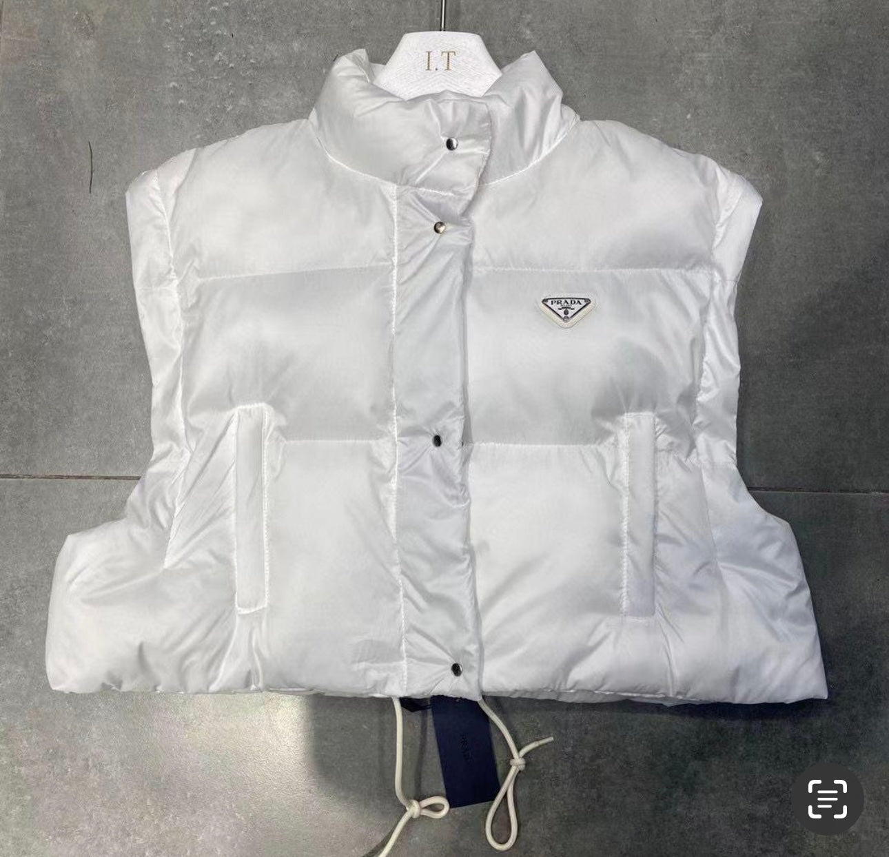 Chaqueta/chaleco de plumón convertible recortado PRA Re-Nylon (3 colores)
