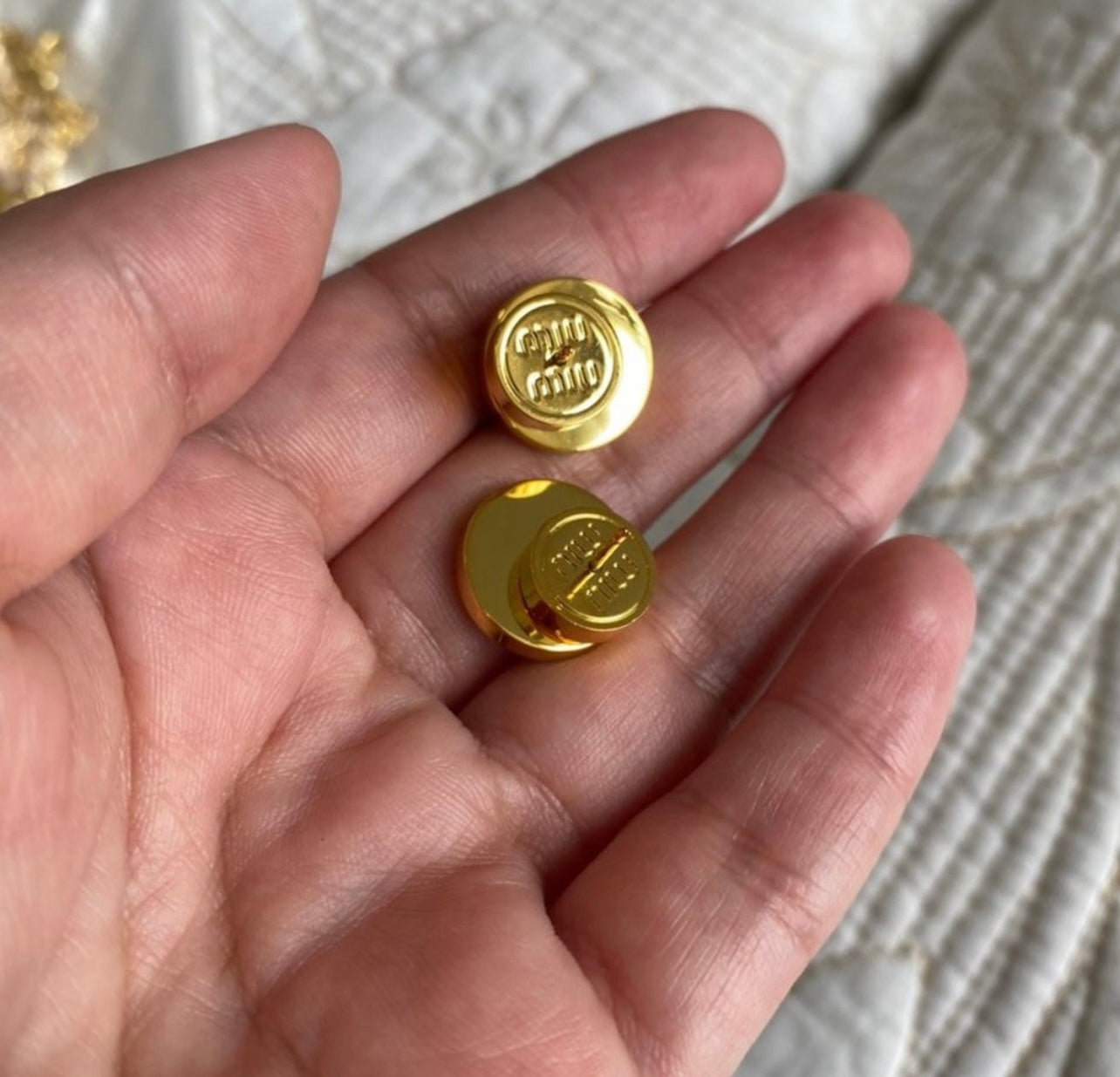 Green MIU MIU Earrings