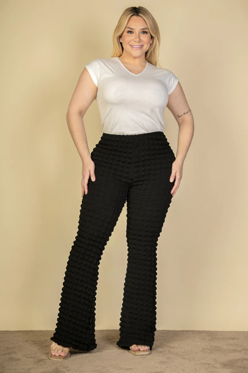 Pantalones acampanados con efecto burbuja (3 colores)