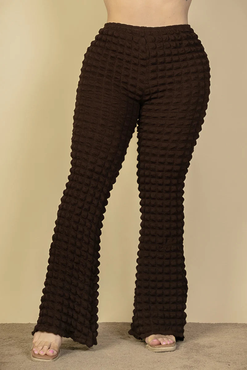 Pantalones acampanados con efecto burbuja (3 colores)