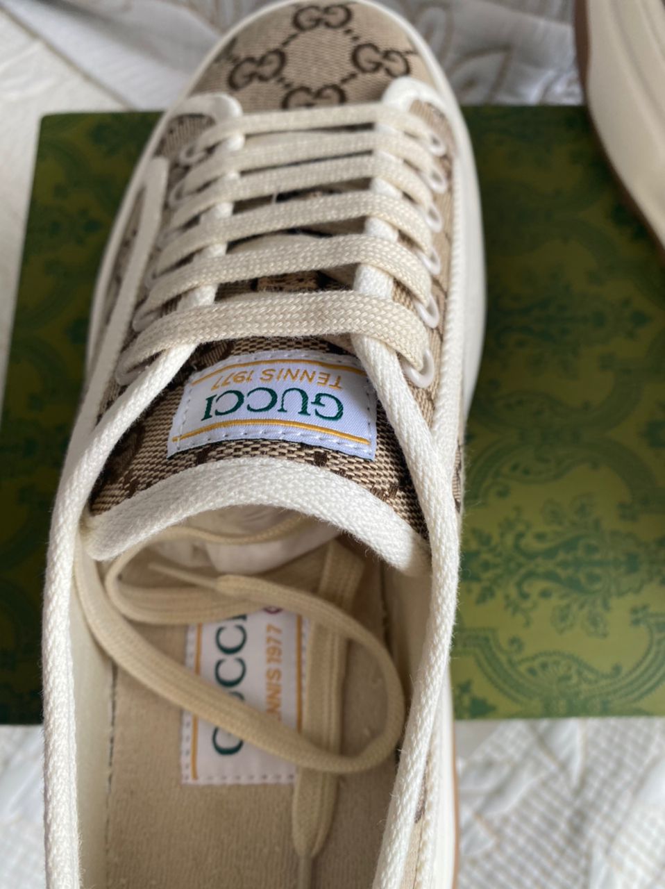Beige & Ebony GG Canvas Sneaker Women’s Sz 11 | Ready to ship