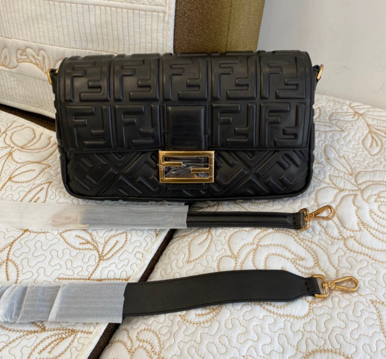 READY TO SHIP Black Baguette Large | Fendi