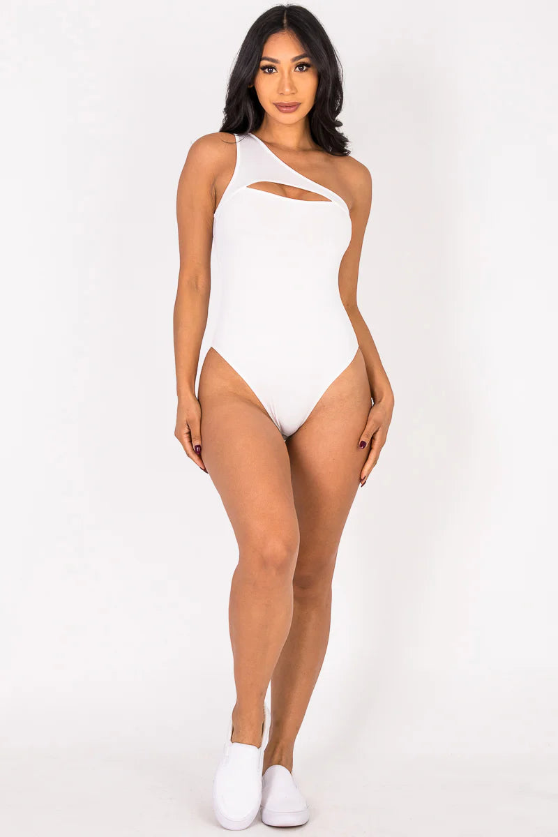 Body con recorte de un hombro (4 colores)