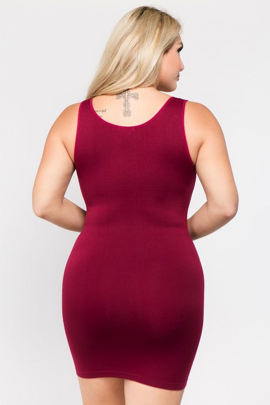 Vestido sin mangas de talla grande