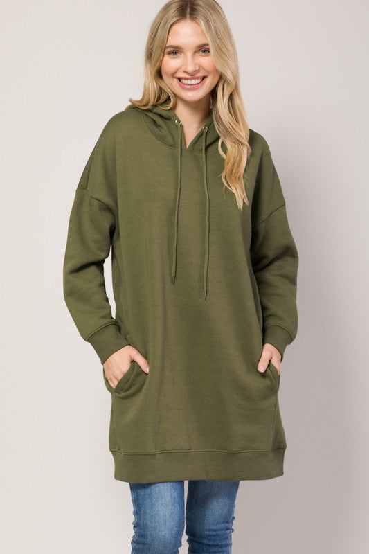 Túnica tipo suéter con capucha Plus (más colores)