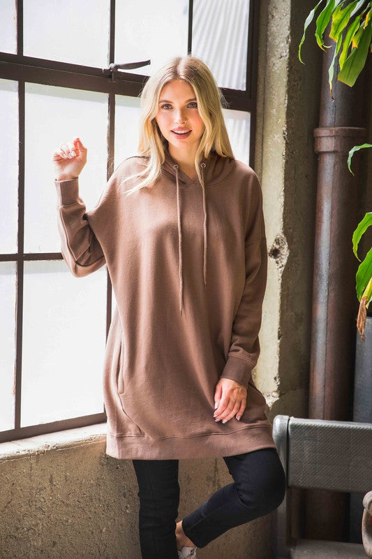 Túnica tipo suéter con capucha Plus (más colores)