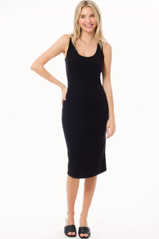 Vestido midi sin mangas con espalda cruzada (10 colores)