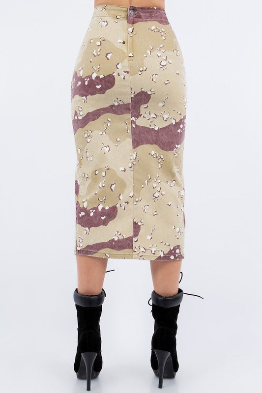 Jupe cargo camouflage désert