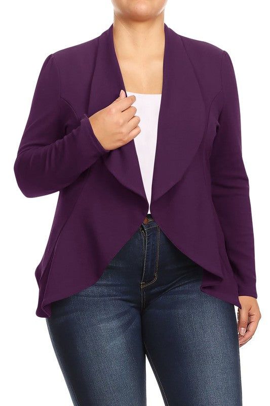 Blazer esencial liso plus (más colores)