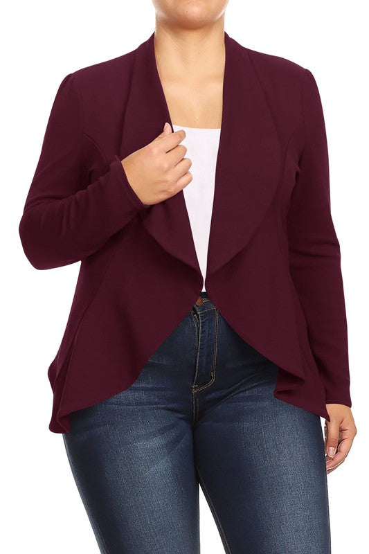 Blazer esencial liso plus (más colores)