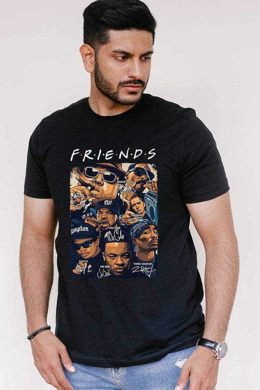 Camiseta con gráfico de amigos de Hip Hop