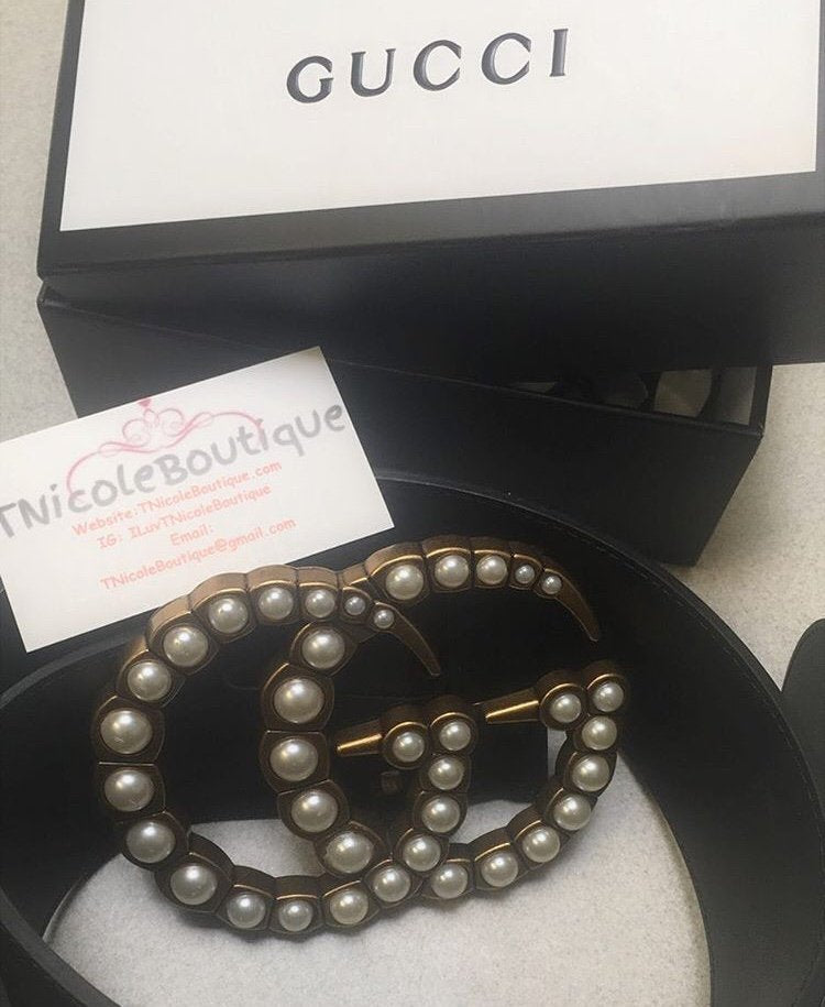 Wide Pearl GG Belt