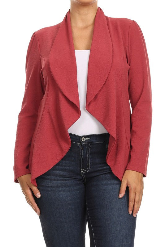 Blazer esencial liso plus (más colores)