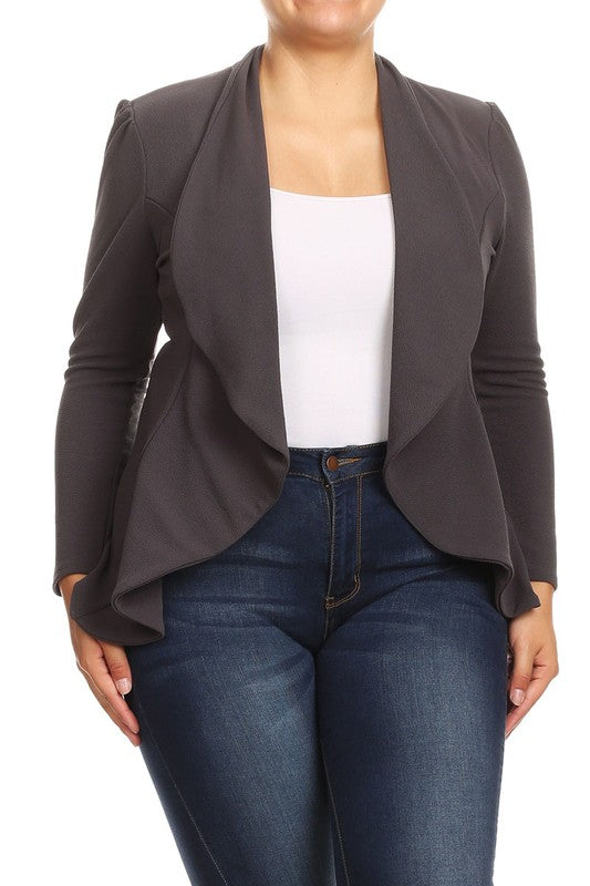 Blazer esencial liso plus (más colores)