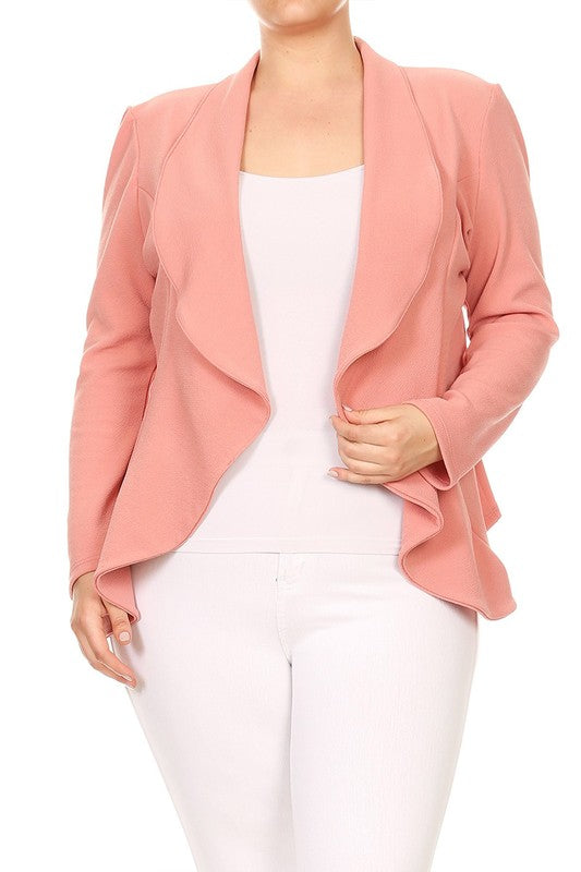 Blazer esencial liso plus (más colores)