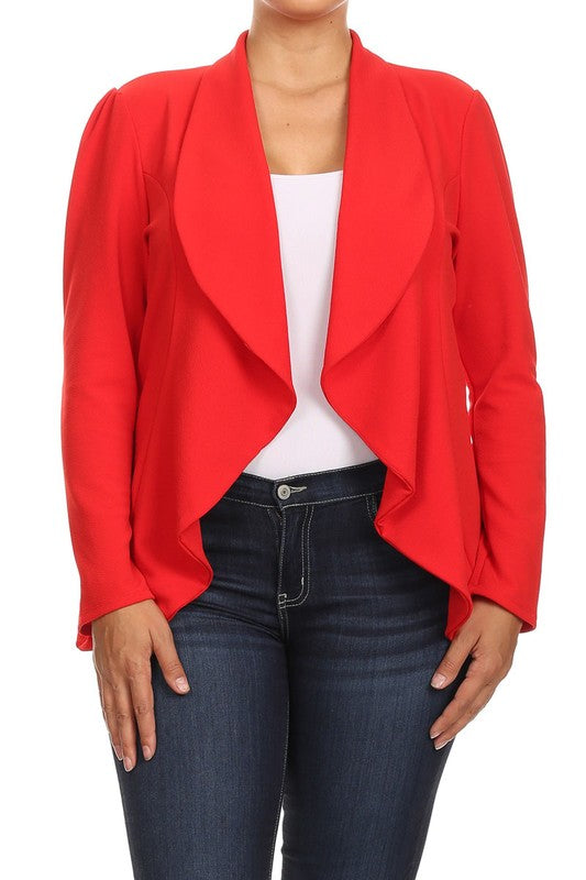 Blazer esencial liso plus (más colores)