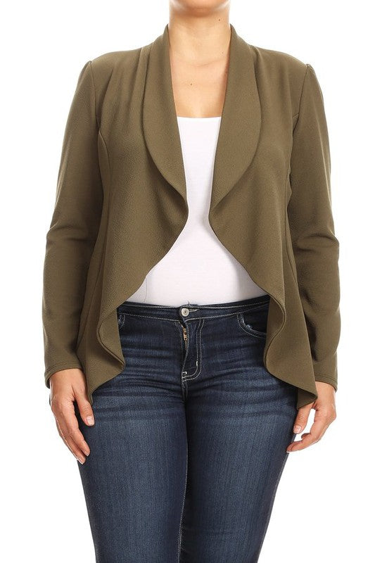 Blazer esencial liso plus (más colores)