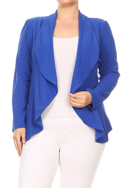 Blazer esencial liso plus (más colores)