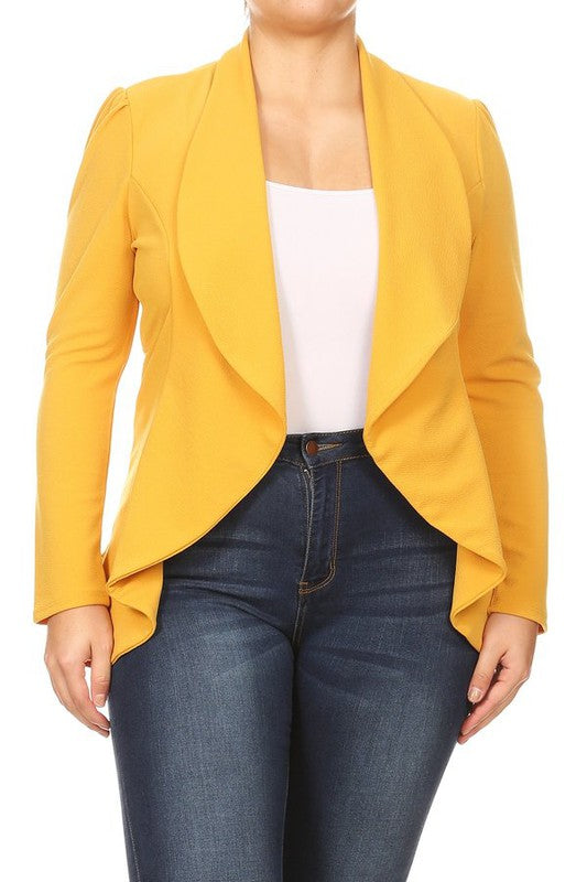 Blazer esencial liso plus (más colores)