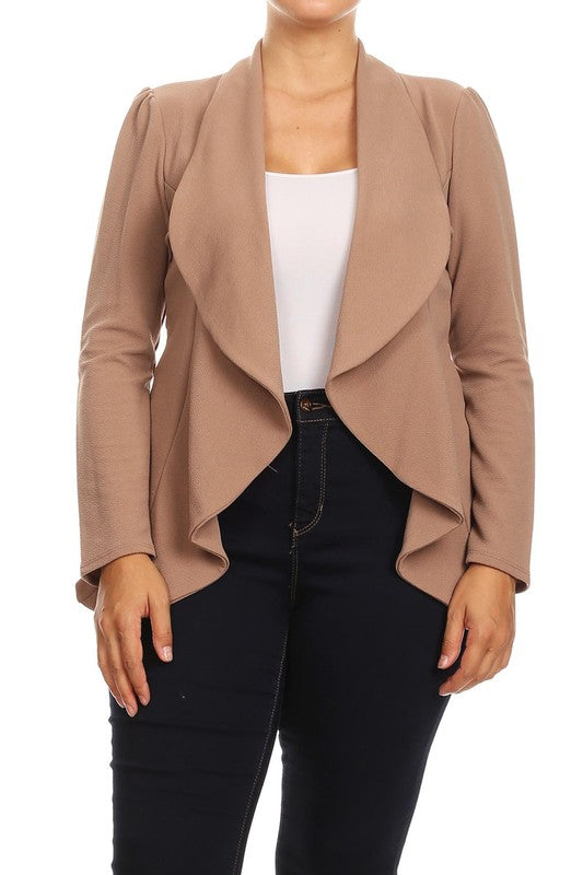 Blazer esencial liso plus (más colores)