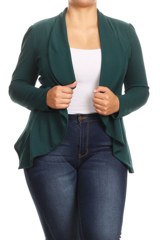 Blazer esencial liso plus (más colores)