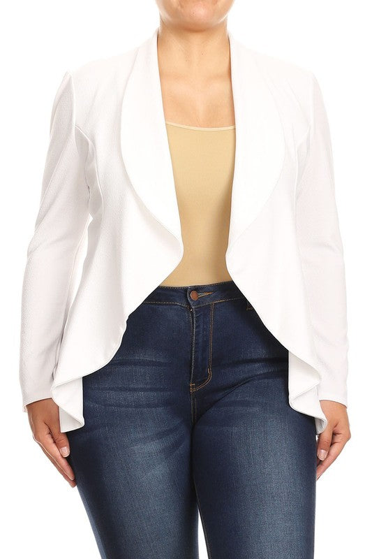Blazer esencial liso plus (más colores)