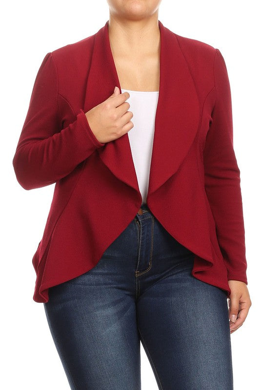Blazer esencial liso plus (más colores)