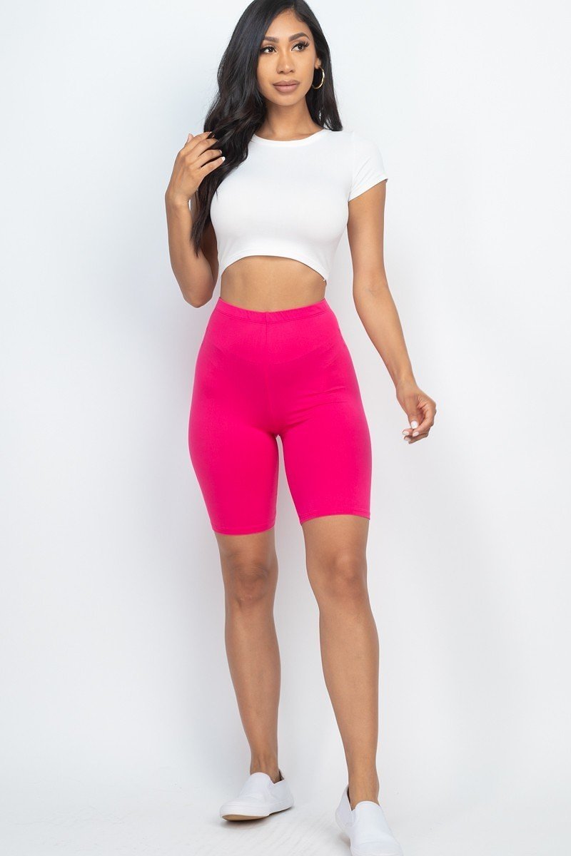 Short de motard uni