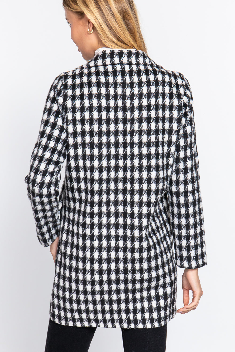 Veste Jacquard à Un Bouton