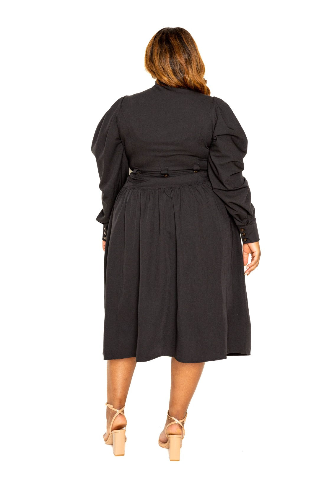 Robe veste trench à manches bouffantes (2 couleurs)