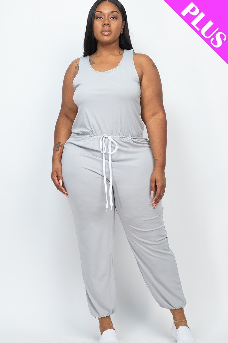 Combinaison de jogging à taille élastique Plus (plusieurs couleurs)