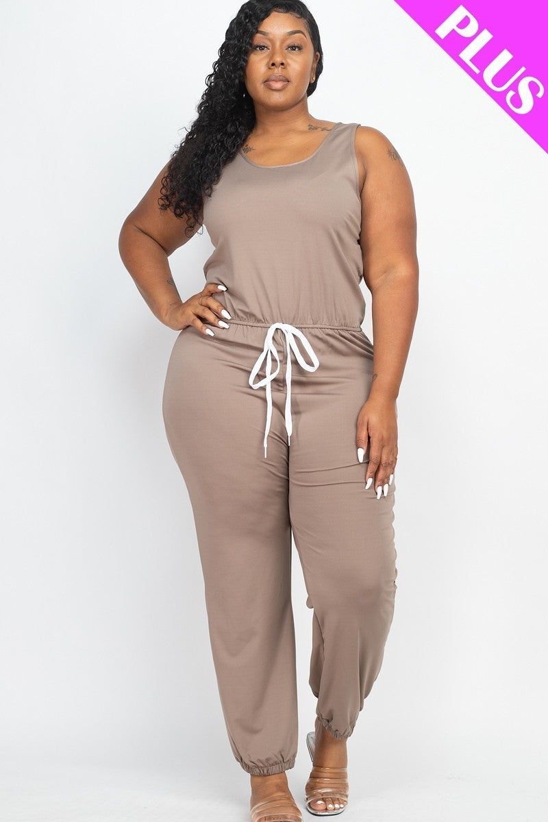 Combinaison de jogging à taille élastique Plus (plusieurs couleurs)