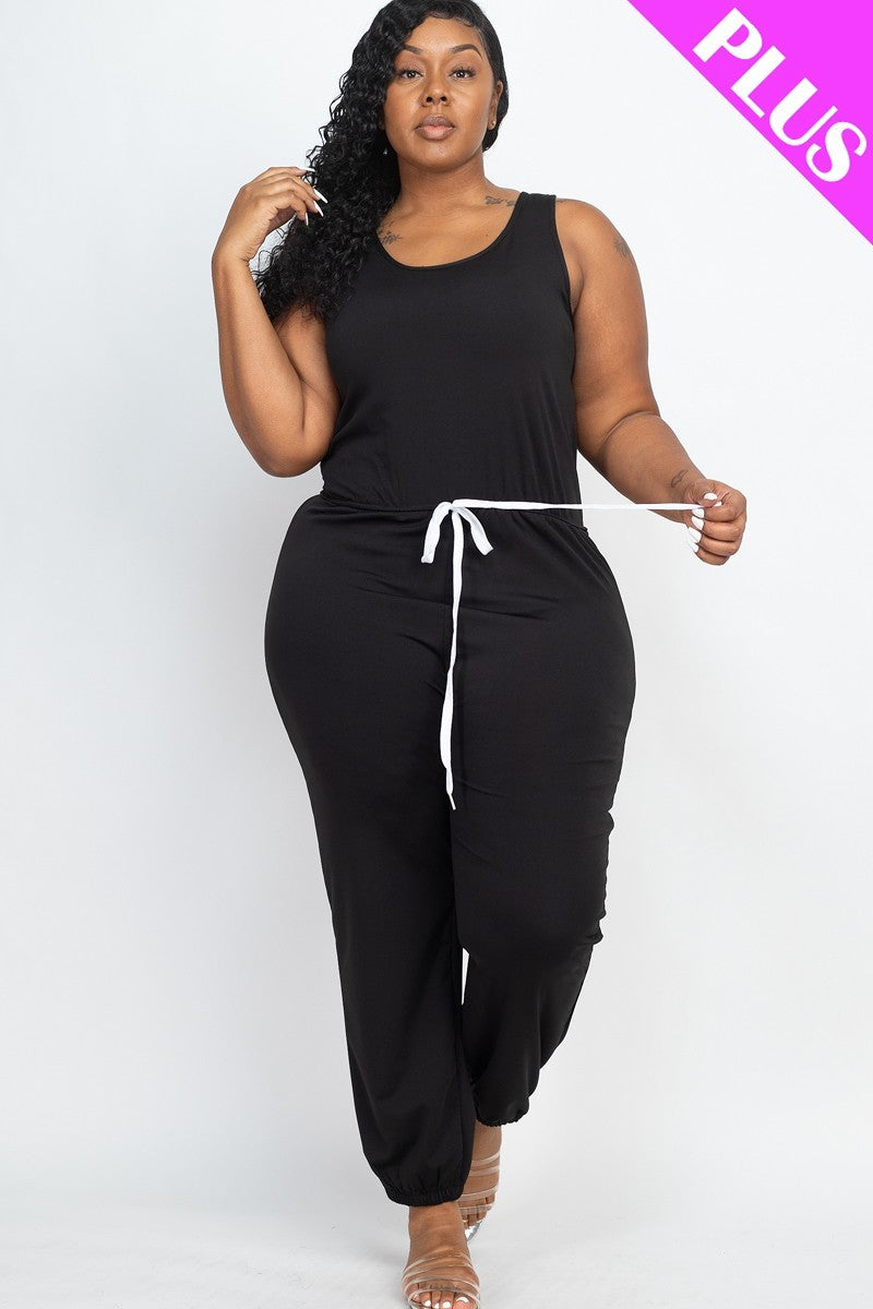 Combinaison de jogging à taille élastique Plus (plusieurs couleurs)