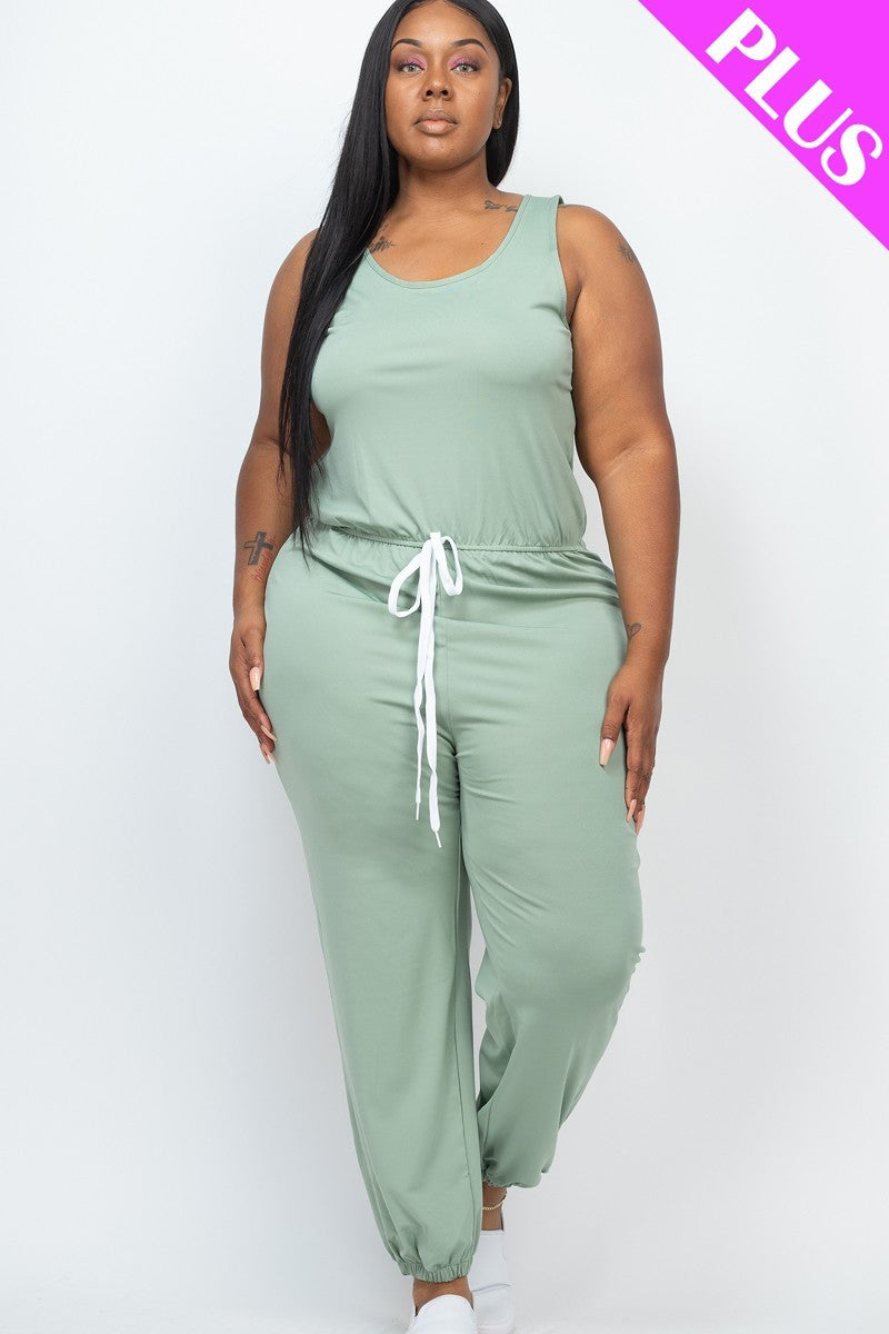 Combinaison de jogging à taille élastique Plus (plusieurs couleurs)