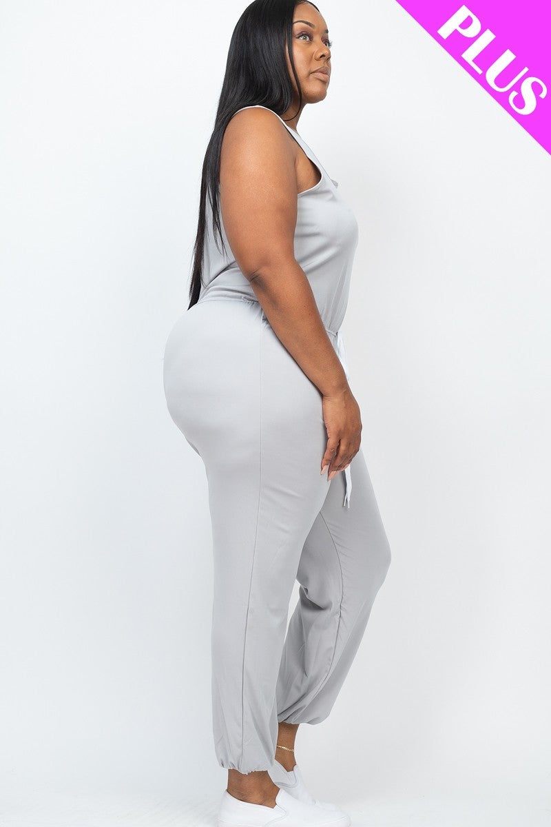 Combinaison de jogging à taille élastique Plus (plusieurs couleurs)