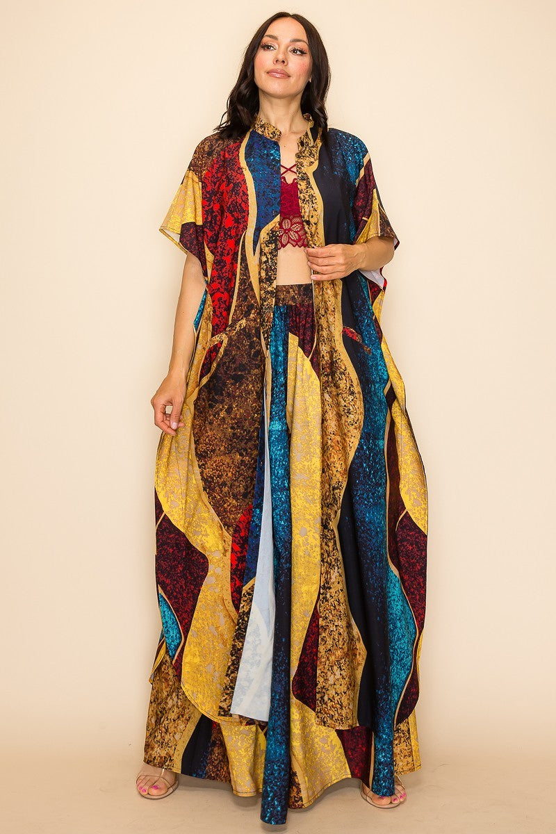 Conjunto de pantalón ancho estampado Bali