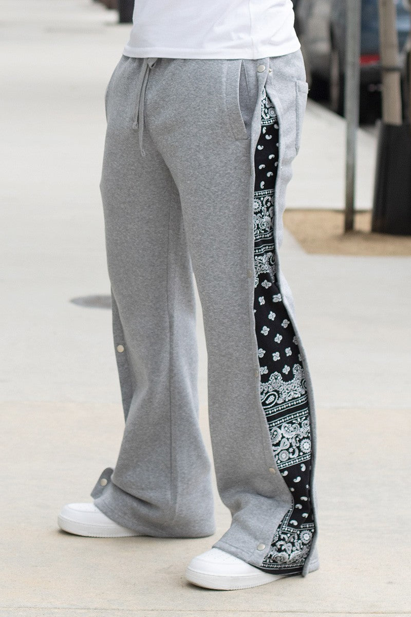 Pantalon évasé en molleton bandana