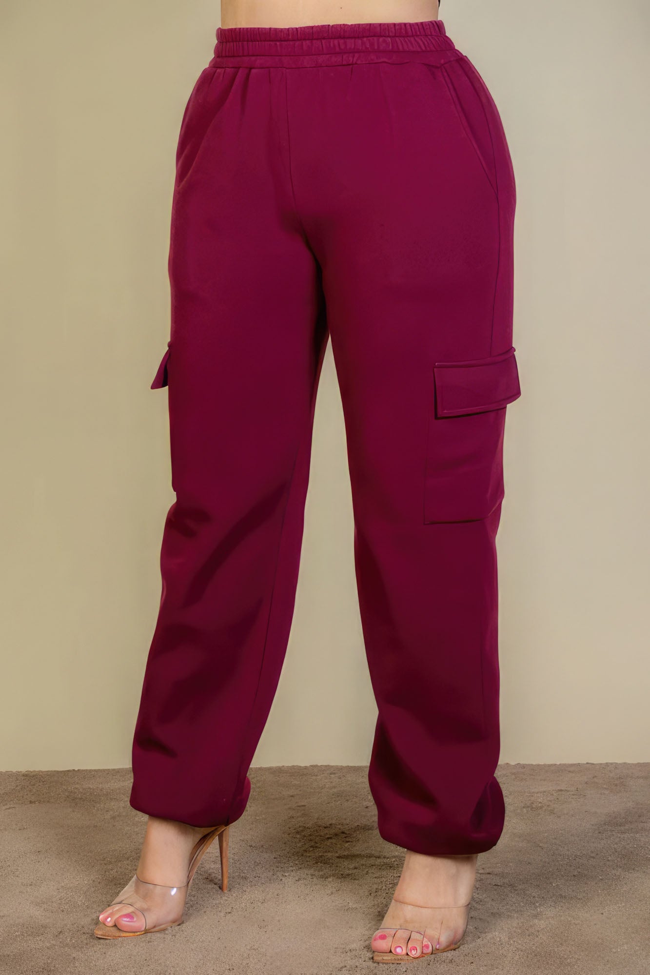 Pantalon de survêtement avec cordon de serrage et poche latérale de grande taille (4 couleurs)