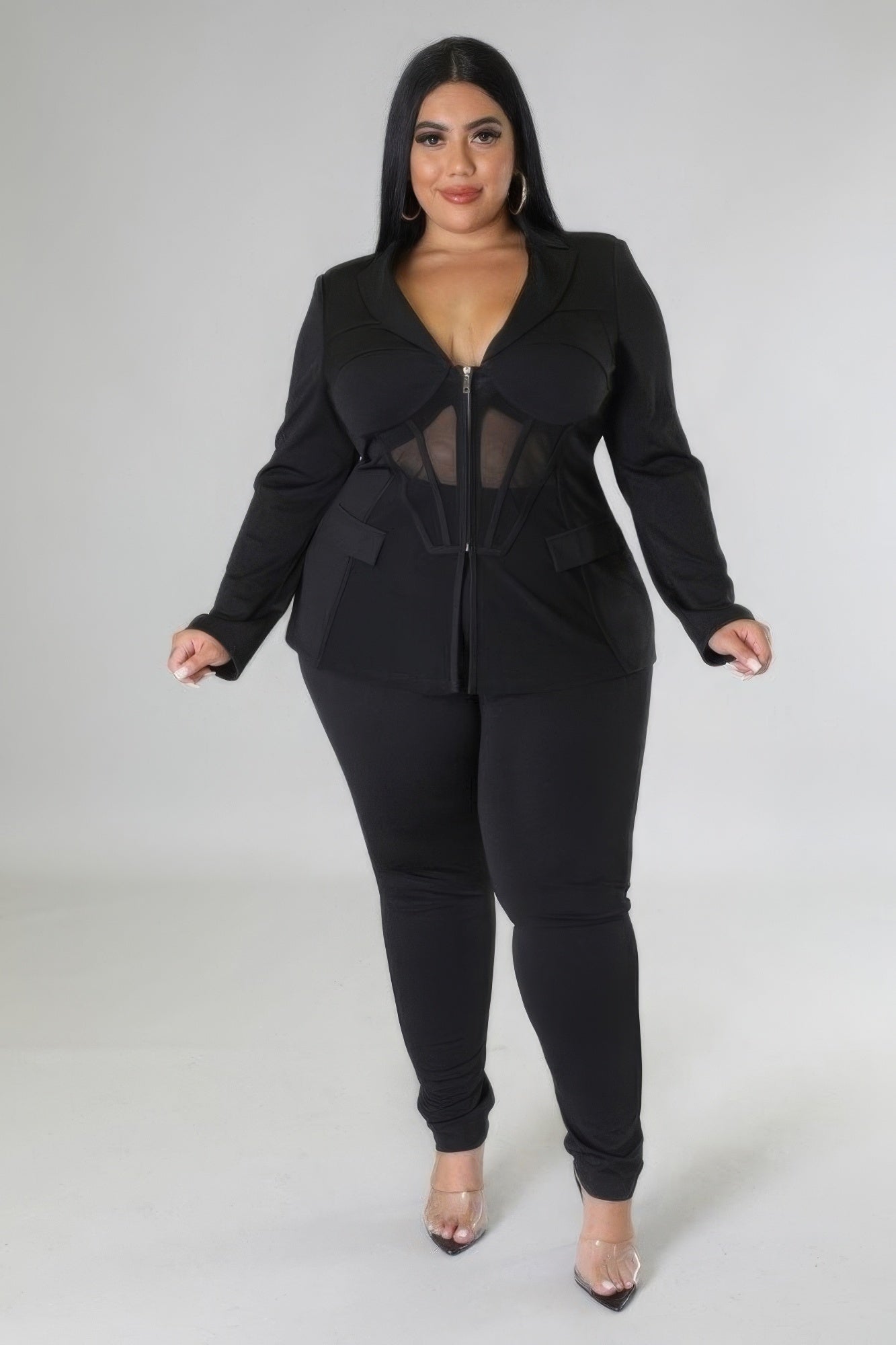 Conjunto de negocios de dos piezas Sheer Timeless