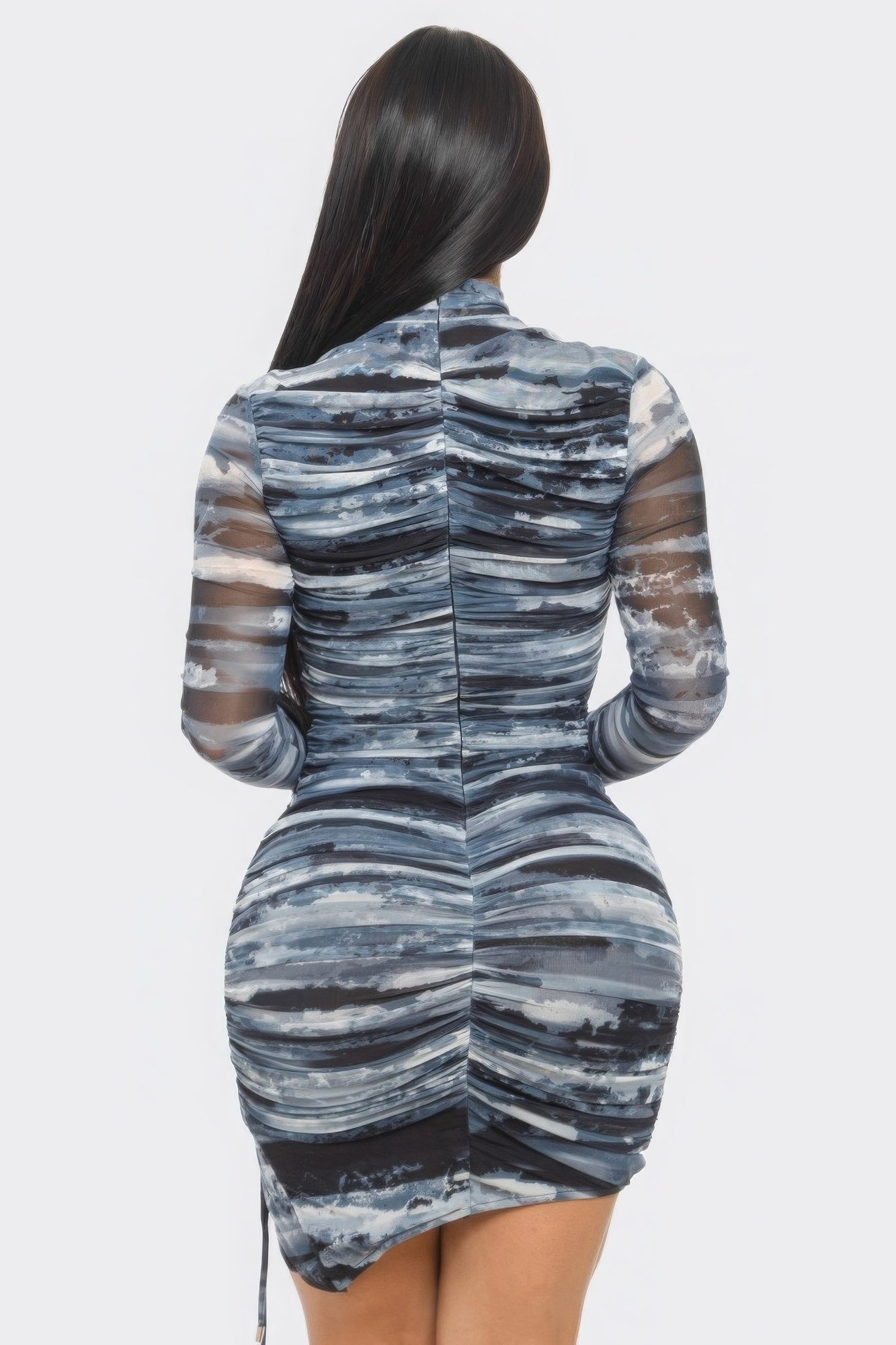 Print Mesh Mini Dress (2 Colors)
