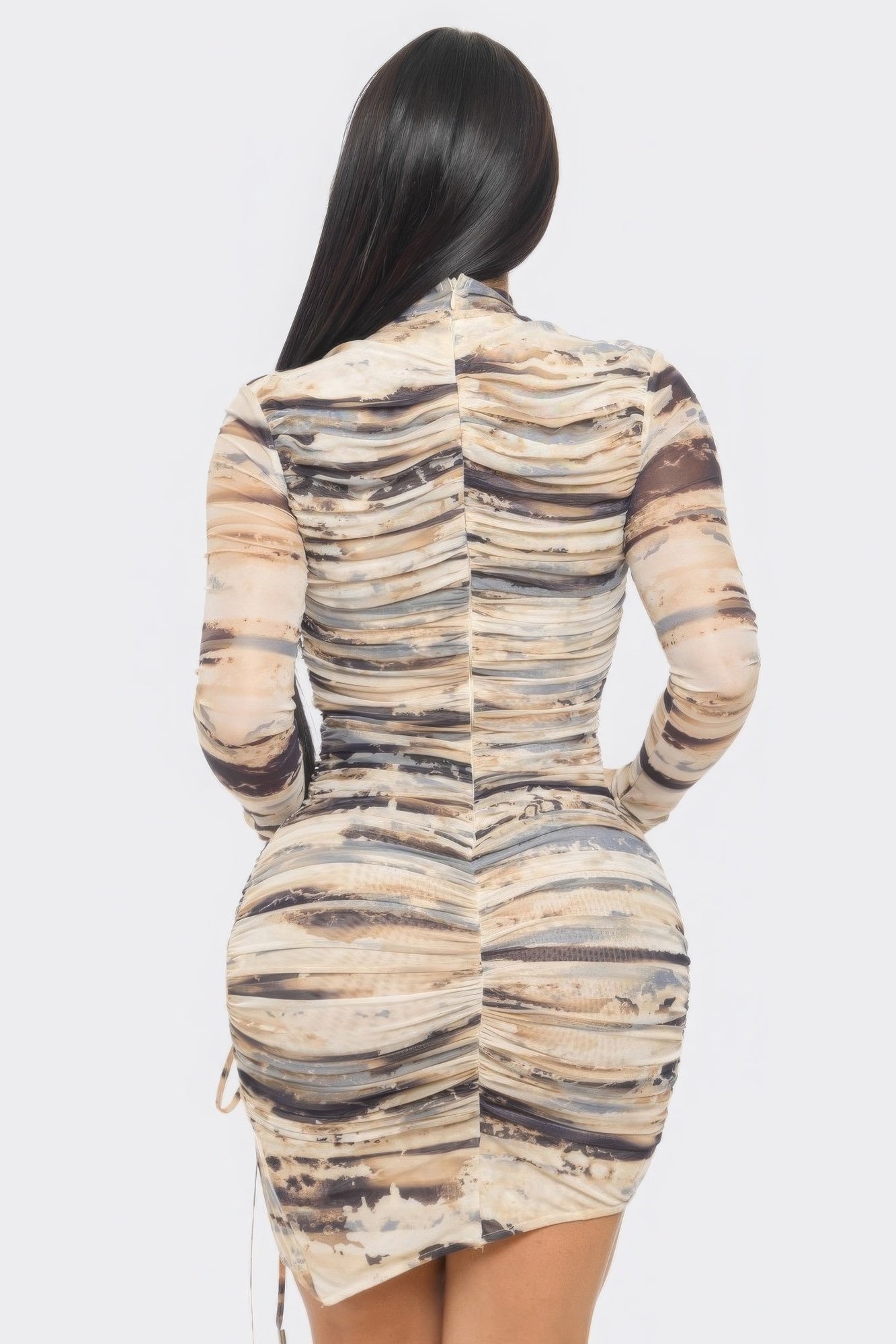 Print Mesh Mini Dress (2 Colors)