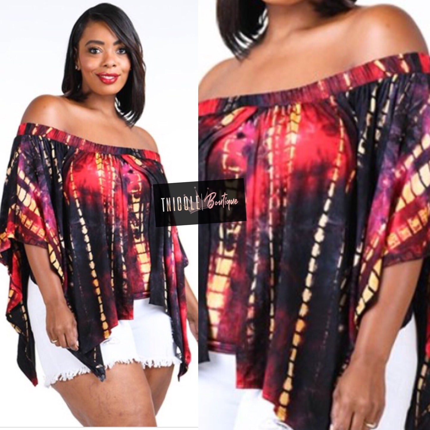 Blusa con toque de teñido anudado