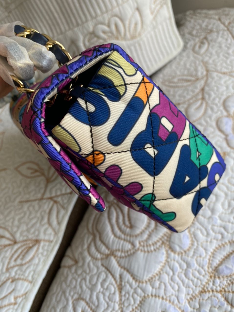 Multicolor Flap Bag